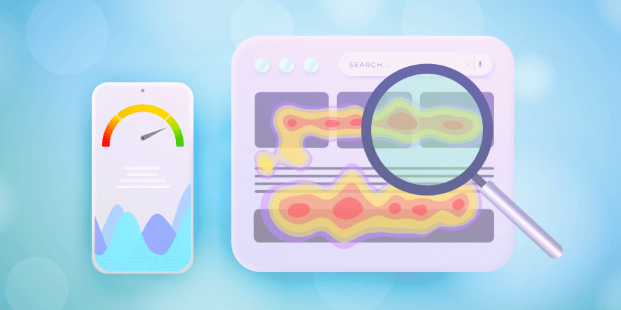 A heatmap design shows how to make a user-friendly website with UX